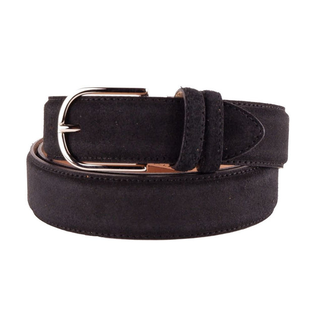 Elegant Italian Leather Belt Ensemble Made in Italy