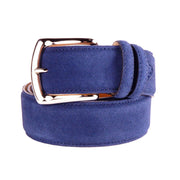 Elegant Italian Leather Belt Ensemble Made in Italy