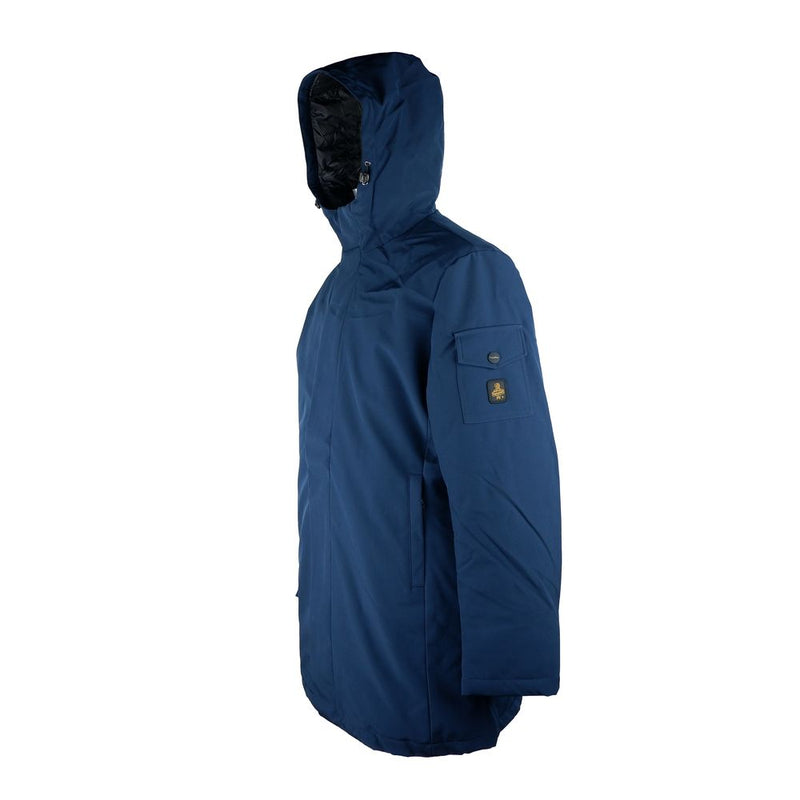 Blue Polyester Men Jacket Refrigiwear