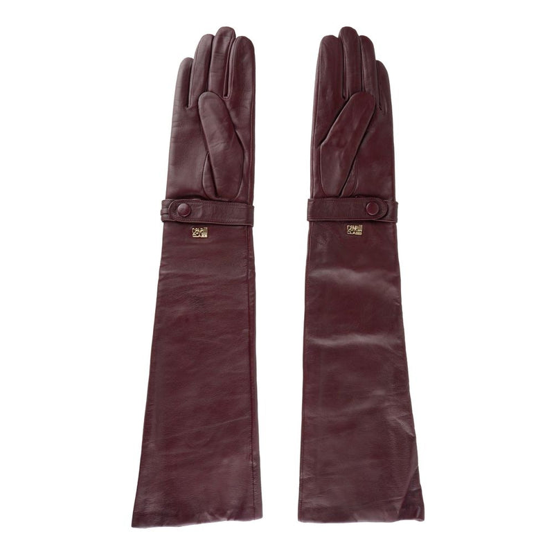 Elegant Lambskin Leather Gloves In Radiant Pink Cavalli Class