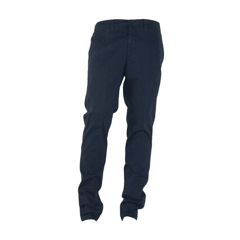 Elegant Blue Winter Trousers Made in Italy