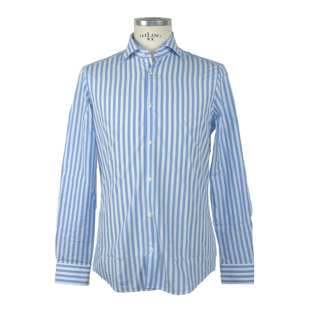 Elegant Light Blue Long Sleeve Shirt Made in Italy