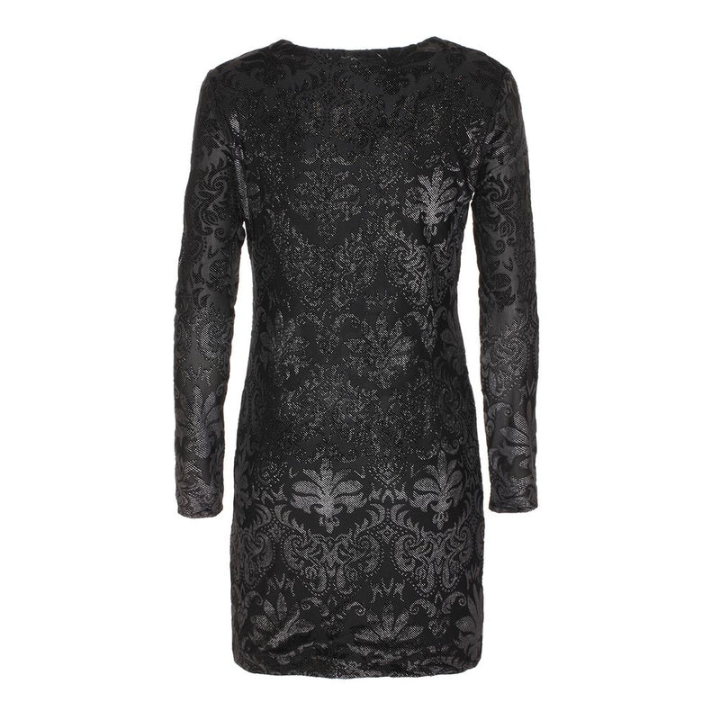 Elegant Long Sleeve Black Dress Imperfect