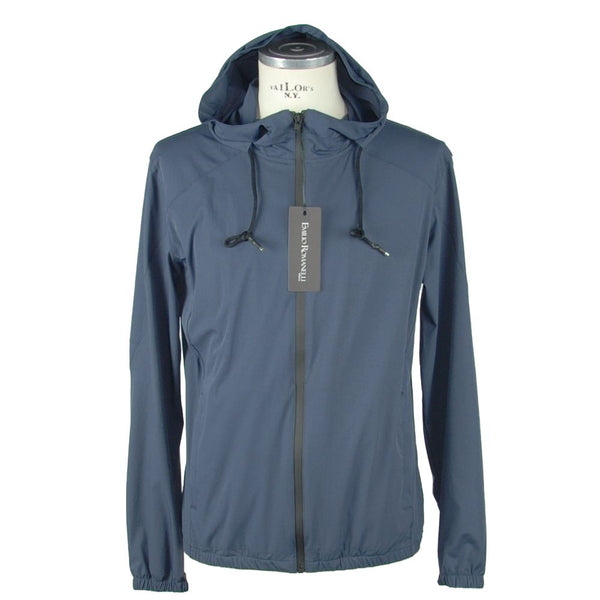 Blue Synthetic Men's Jacket Emilio Romanelli