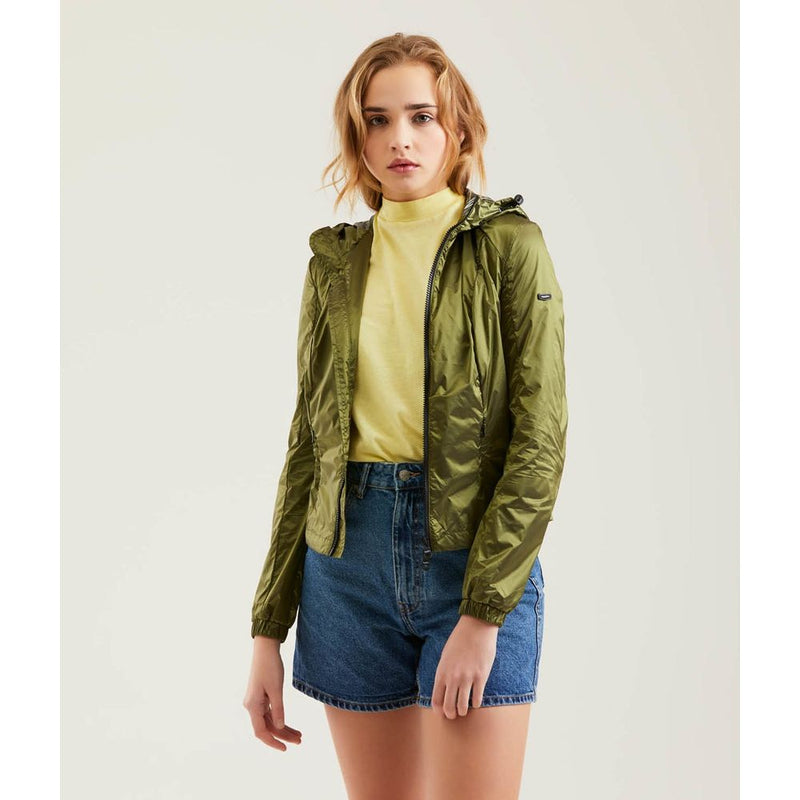 Green Polyamide Women Jacket Refrigiwear