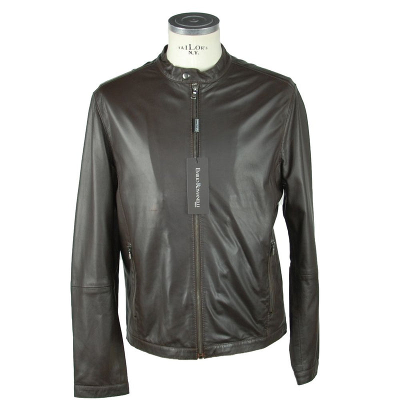 Emilio Romanelli Elegant Leather Jacket Emilio Romanelli