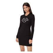 Chic Cotton Blend Logo Dress Love Moschino