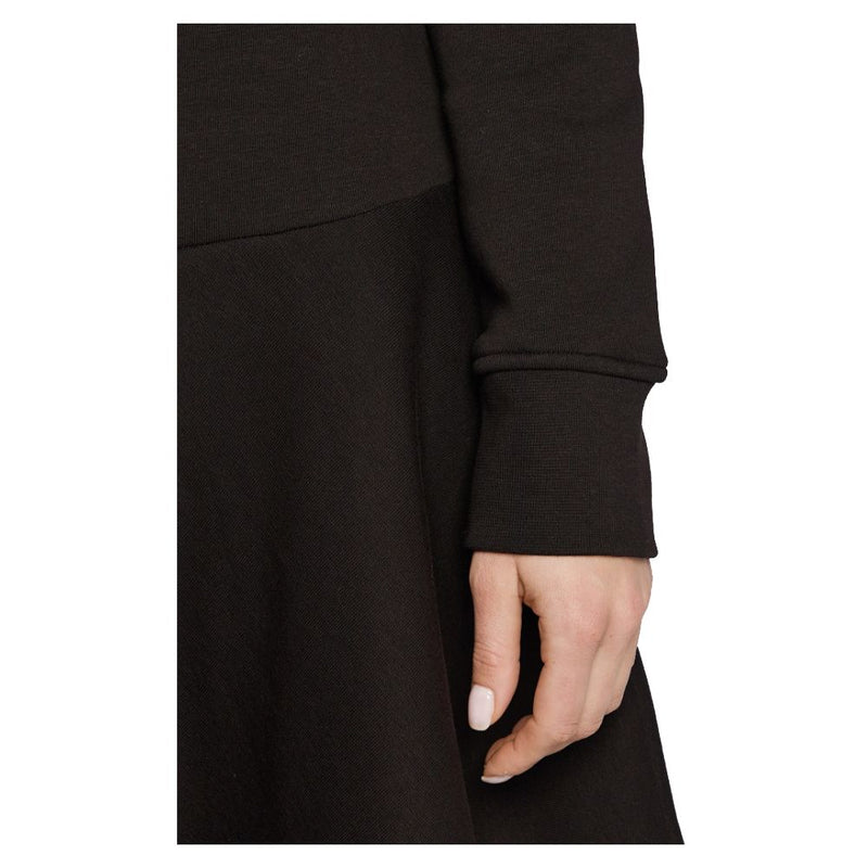 Chic Embossed Logo Cotton Blend Dress Love Moschino