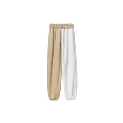 Chic Beige Two-Tone Drawstring Sweatpants Comme Des Fuckdown