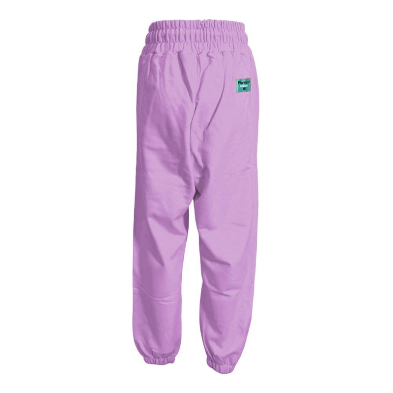 Chic Purple Cotton Sweatpants with Logo Pharmacy Industry