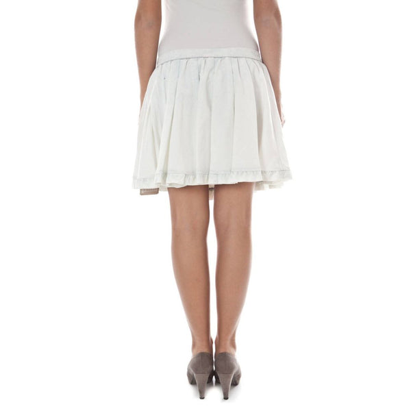 White Cotton Skirt John Galliano