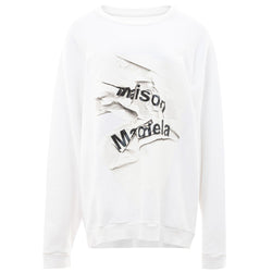 Elegant Cotton Knit Sweater in Pristine White Maison Margiela