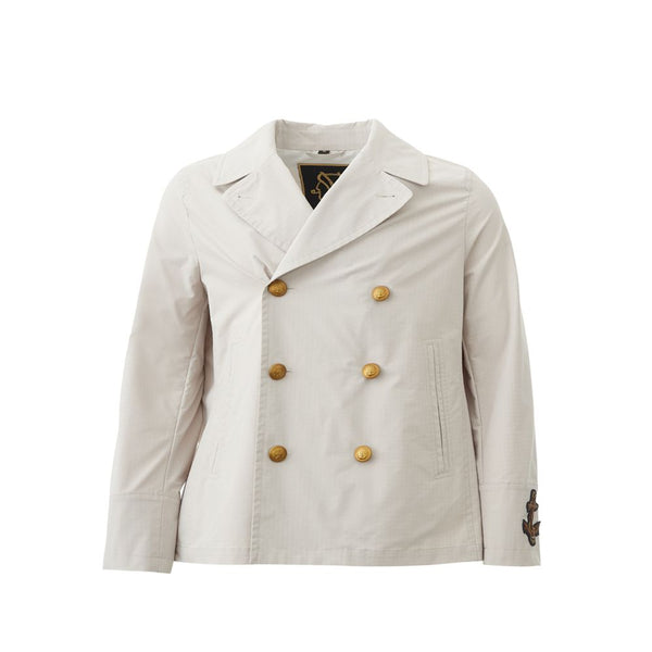 Pristine White Polyester Jacket Sealup