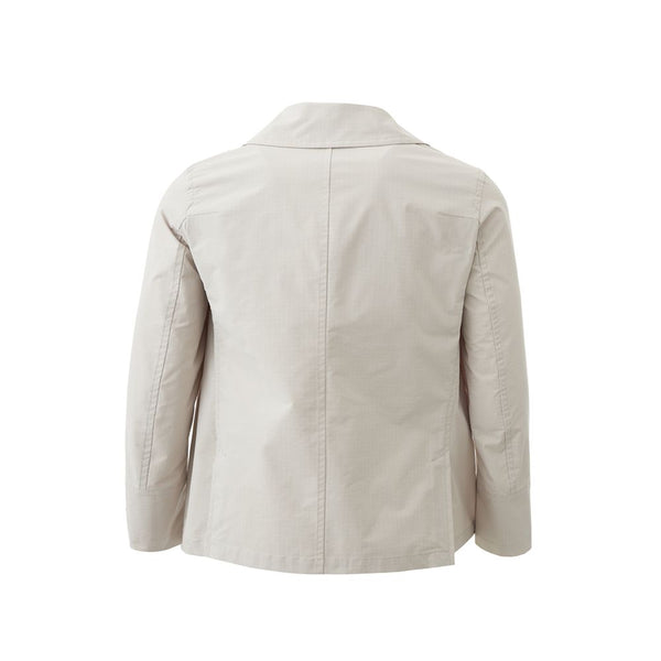 Pristine White Polyester Jacket Sealup