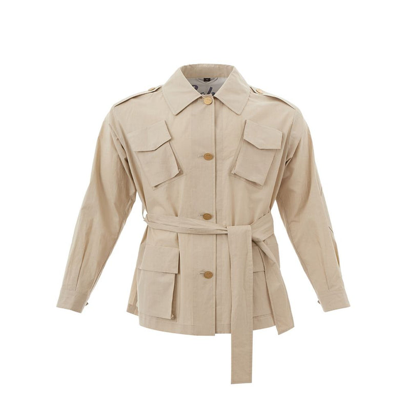 Elegant Beige Cotton Jacket for Stylish Women Sealup