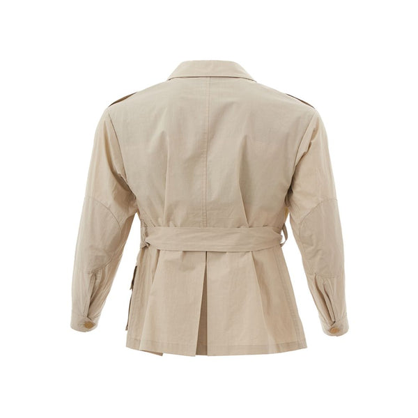 Elegant Beige Cotton Jacket for Stylish Women Sealup