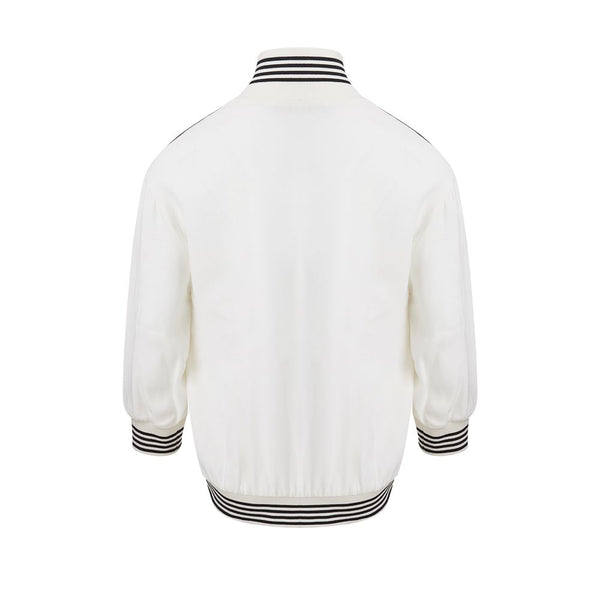 Elegant Cotton Knit White Sweater Dolce & Gabbana