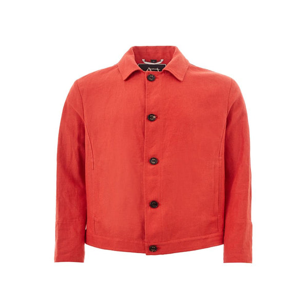 Elegant Orange Polyester Jacket Sealup