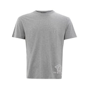 Elegant Gray Cotton T-Shirt Versace