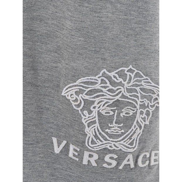 Elegant Gray Cotton T-Shirt Versace