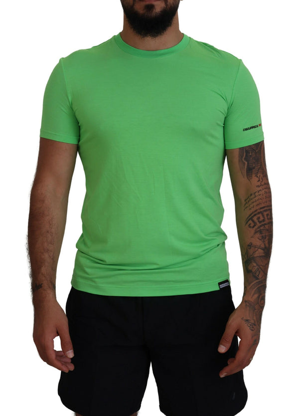 Green Modal Short Sleeves Crewneck T-shirt Dsquared²