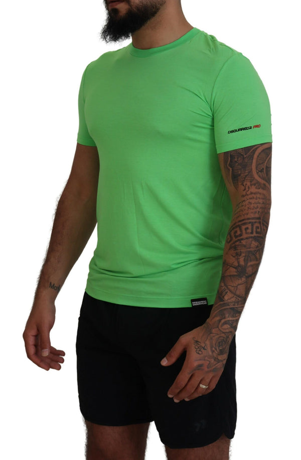 Green Modal Short Sleeves Crewneck T-shirt Dsquared²