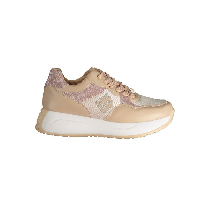 Beige Polyester Sneaker Laura Biagiotti