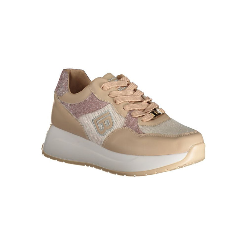 Beige Polyester Sneaker Laura Biagiotti