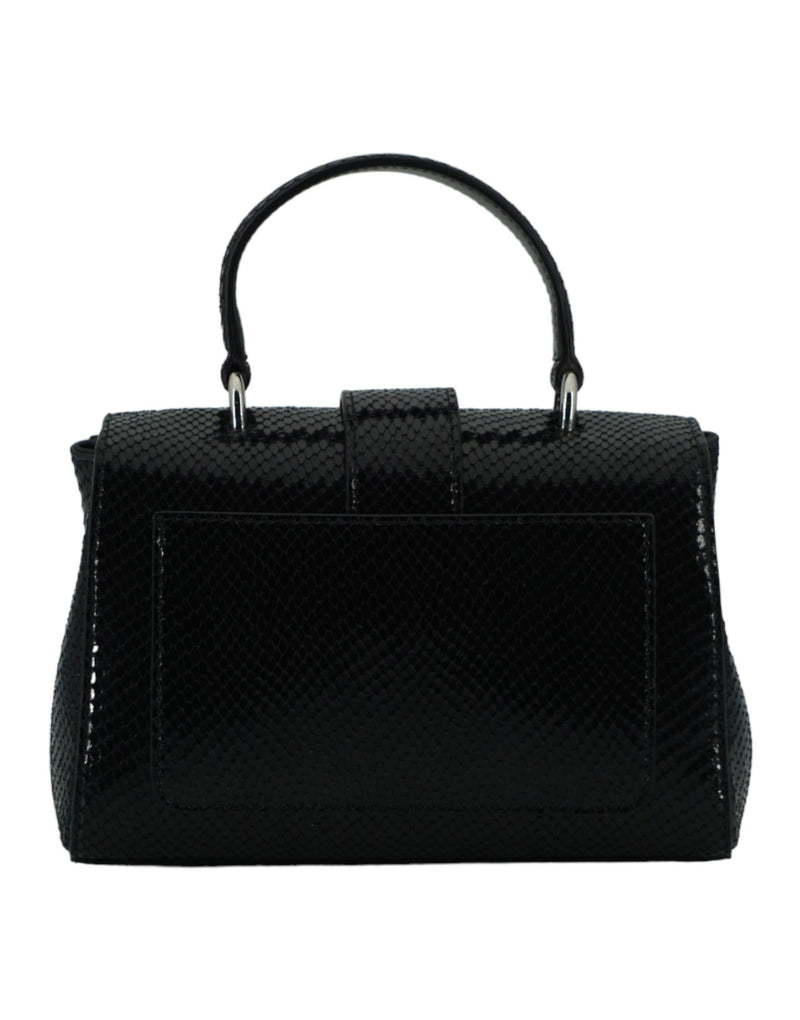 Black Leather Top Handle Shoulder Bag Jimmy Choo