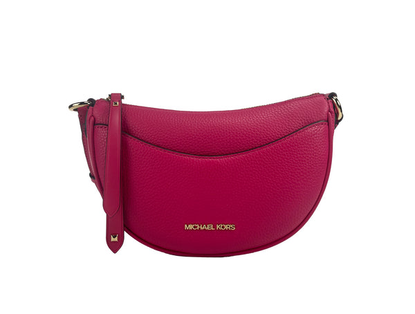 Dover Small Pink Half Moon Crossbody Bag Purse Michael Kors