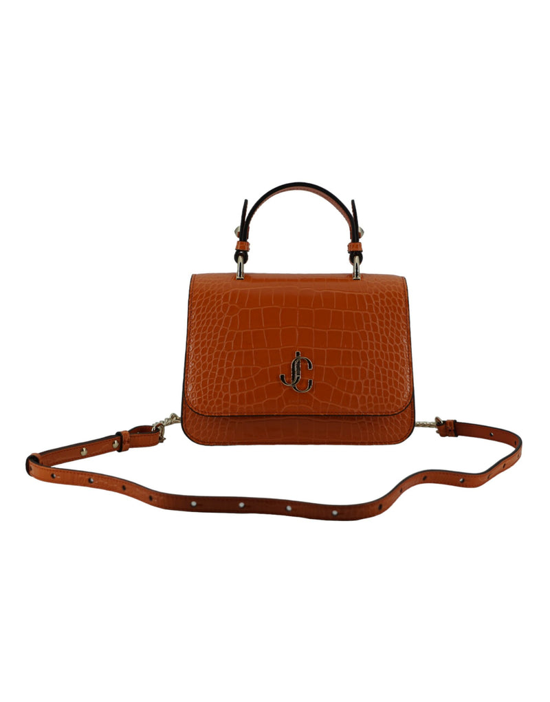 Orange Leather Top Handle and Shoulder Bag Jimmy Choo