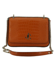 Amber Orange Leather Shoulder Bag Jimmy Choo