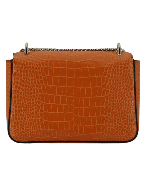 Amber Orange Leather Shoulder Bag Jimmy Choo