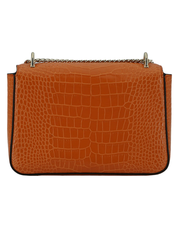 Amber Orange Leather Shoulder Bag Jimmy Choo