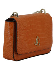 Amber Orange Leather Shoulder Bag Jimmy Choo