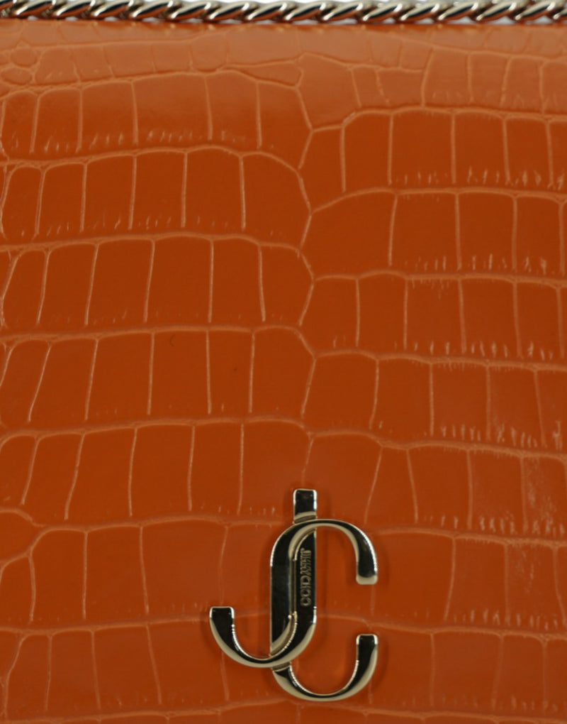 Amber Orange Leather Shoulder Bag Jimmy Choo