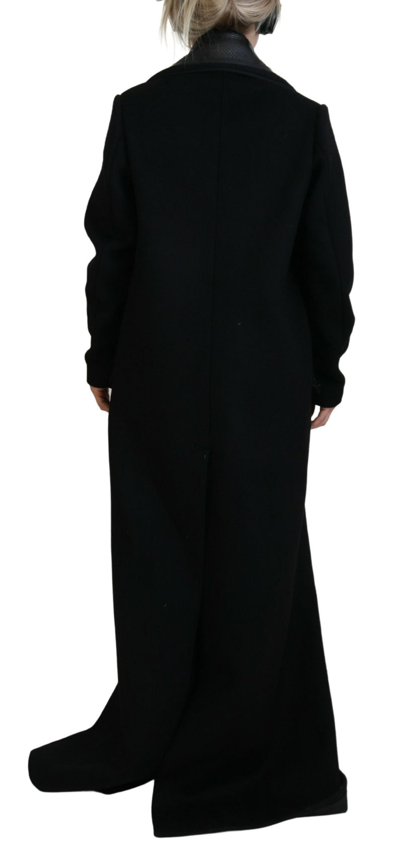 Black Double Breasted Long Coat Jacket Dsquared²