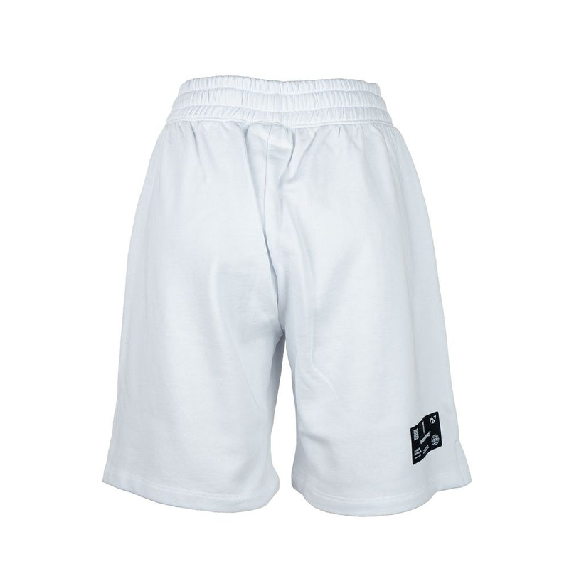 White Cotton Women Short Diego Venturino