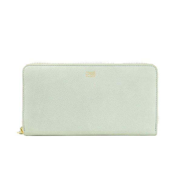 Gray Calfskin Women Wallet Cavalli Class