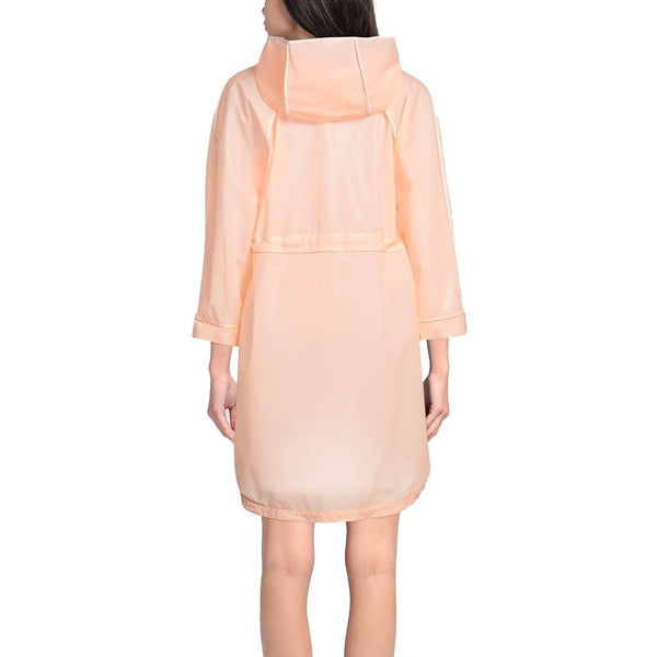 Powder Pink Long Waterproof Jacket Elisabetta Franchi