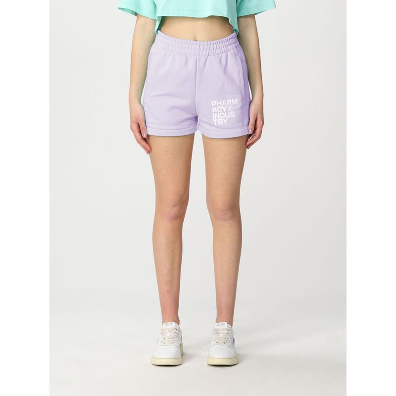 Chic Purple Cotton Shorts Pharmacy Industry