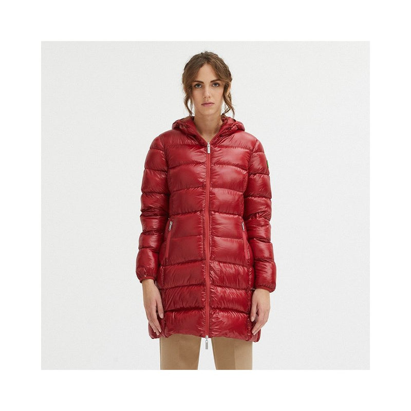 Red Nylon Women Jacket Centogrammi