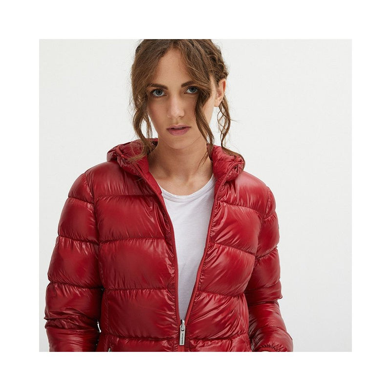 Red Nylon Women Jacket Centogrammi