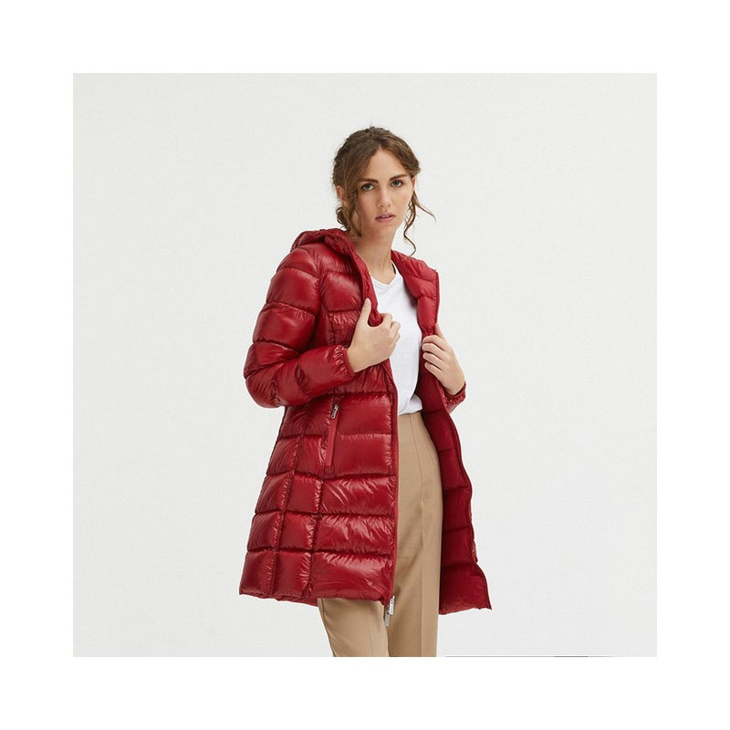 Red Nylon Women Jacket Centogrammi