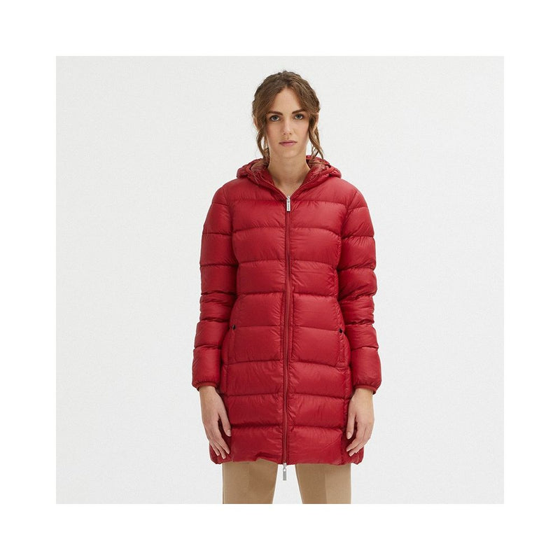 Red Nylon Women Jacket Centogrammi