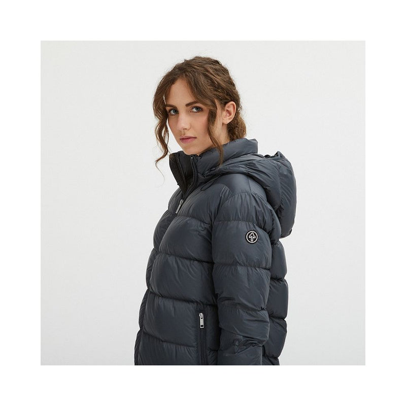 Gray Nylon Women Jacket Centogrammi