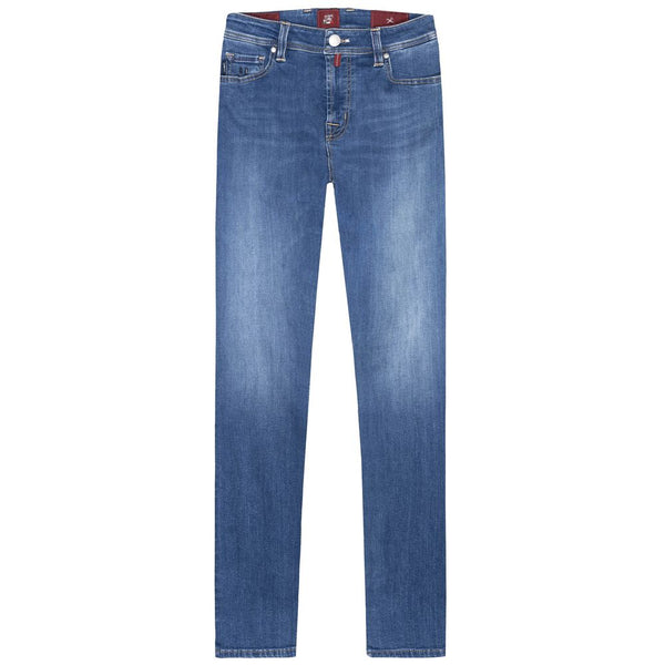 Light Blue Cotton Men Jean Tramarossa