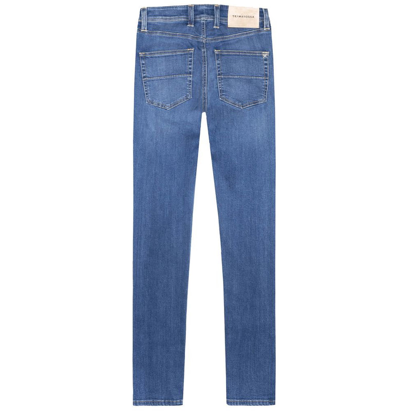 Light Blue Cotton Men Jean Tramarossa