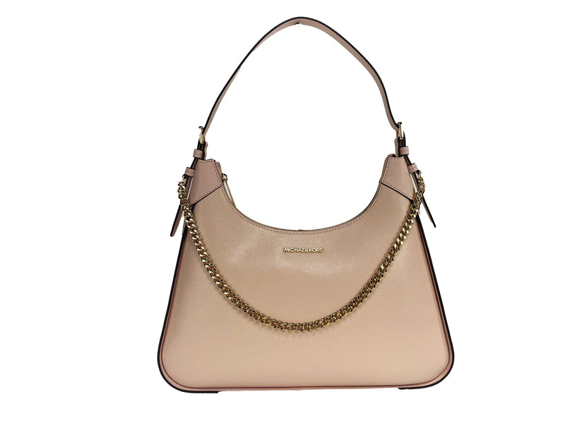 Wilma Large Smooth Leather Chain Shoulder Bag Purse Powder Blush Michael Kors