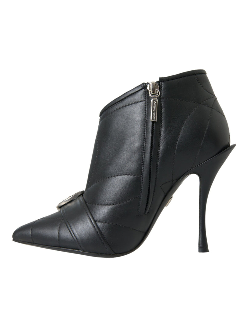 Black Devotion Quilted Buckled Boots Shoes Dolce & Gabbana